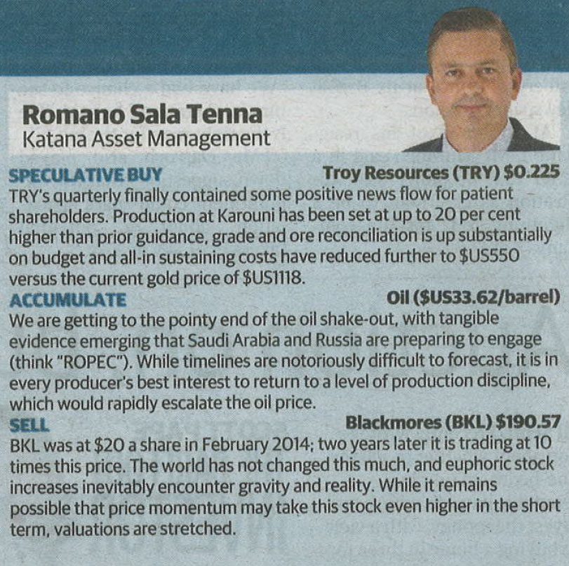 Katana – Hot Stocks (The Sunday Times)